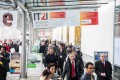 Interest is high at the entrance to the trade fair